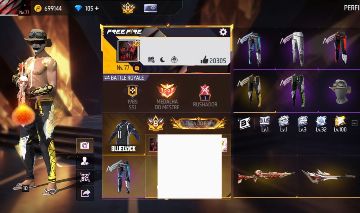 Conta Free Fire com 1020 Peitorais