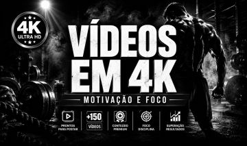 +250 Vídeos 4K de Motivação para Reels, TikTok e Shorts | Prontos para Postar