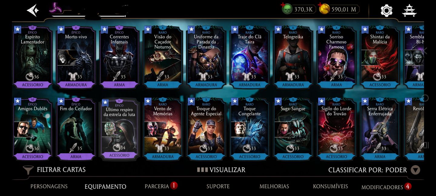 CONTA MK MOBILE END-GAME | 370K ALMAS | 101K RUBIS | FULL FX: DIAMANTE+ÉPICOS