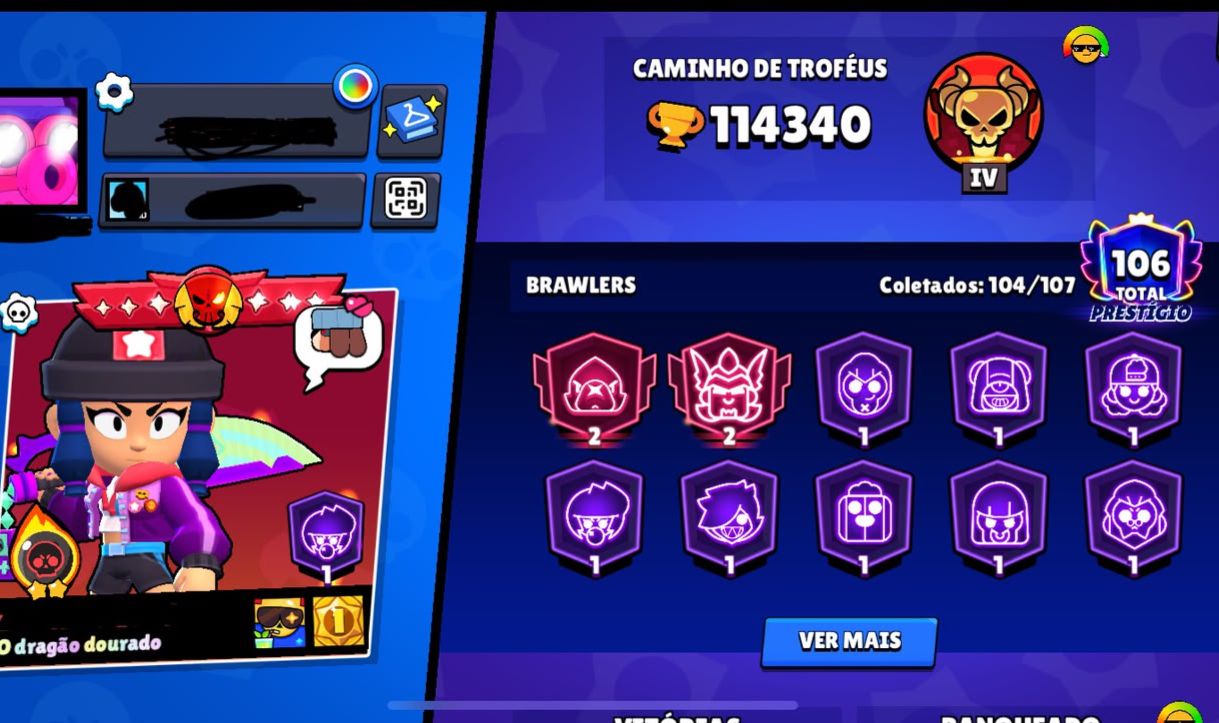 Conta de Brawl stars extremamente rara e upada.