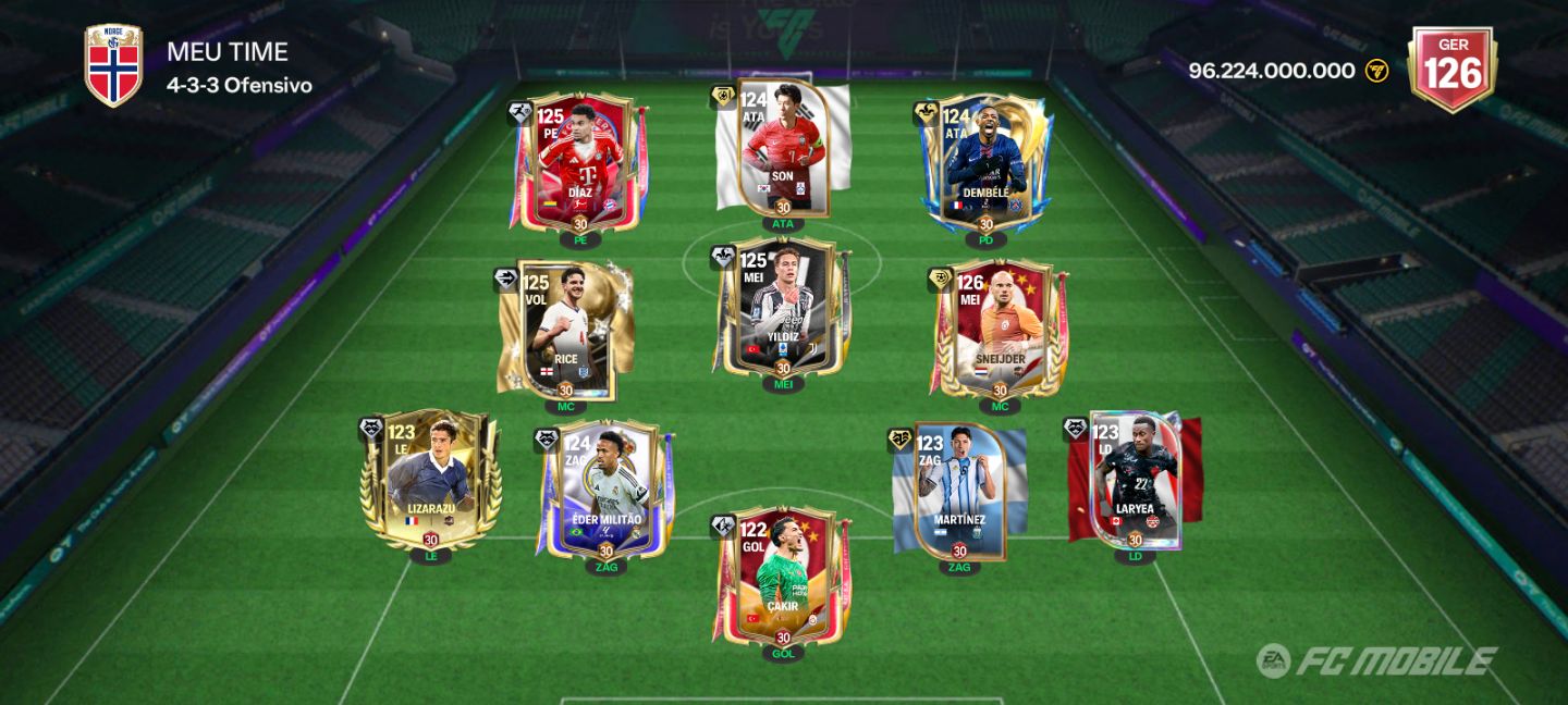 Conta ger 126 upada FC Champions nível 60 FC mobile