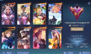 Conta Mobile Legends gemada, main lunox, kagura e leomord.