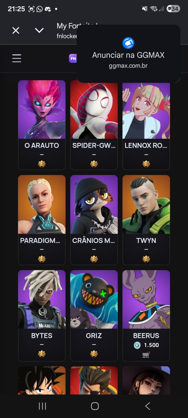 Conta fortnite antiga