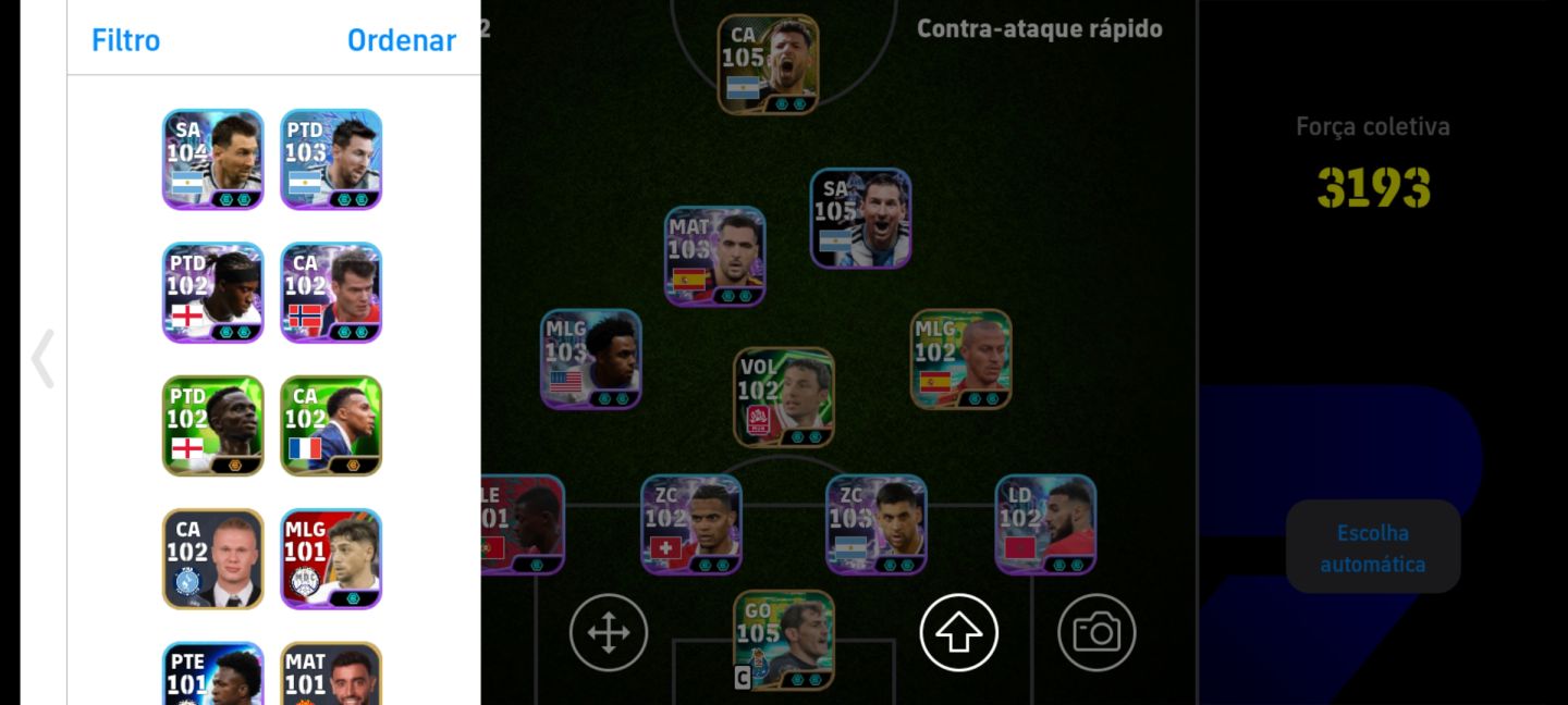 CONTA eFOOTBALL SUPER UPADA | ELENCO FORTE MUITOS CRAQUES