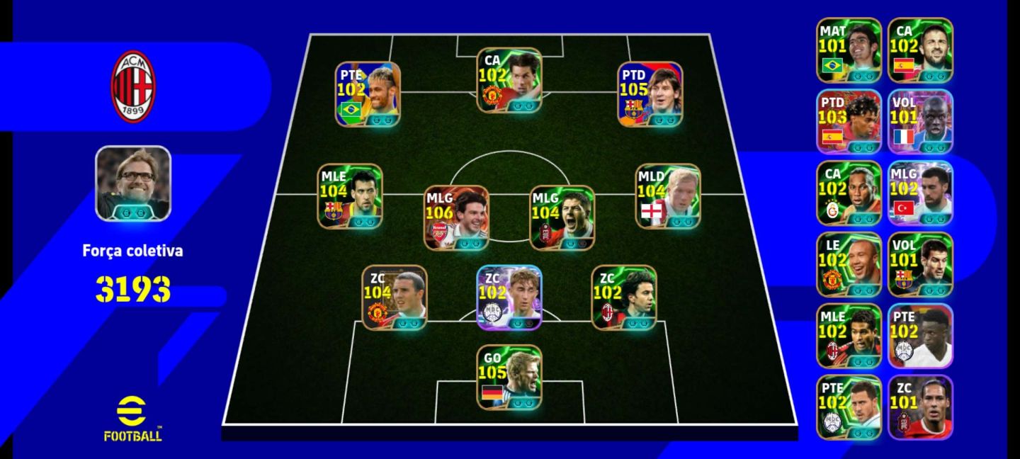 CONTA EFOOTBALL MOBILE RARA FORÇA 3193