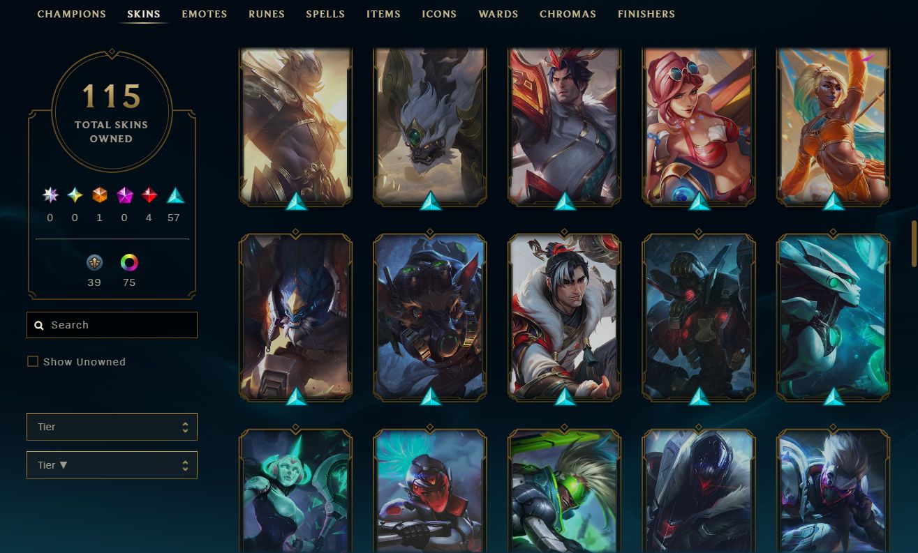 CONTA LOL MESTRE 400PDL+ / LV 301 / FULL ACESSO AOS DADOS / 158 SKINS / HONRA 5
