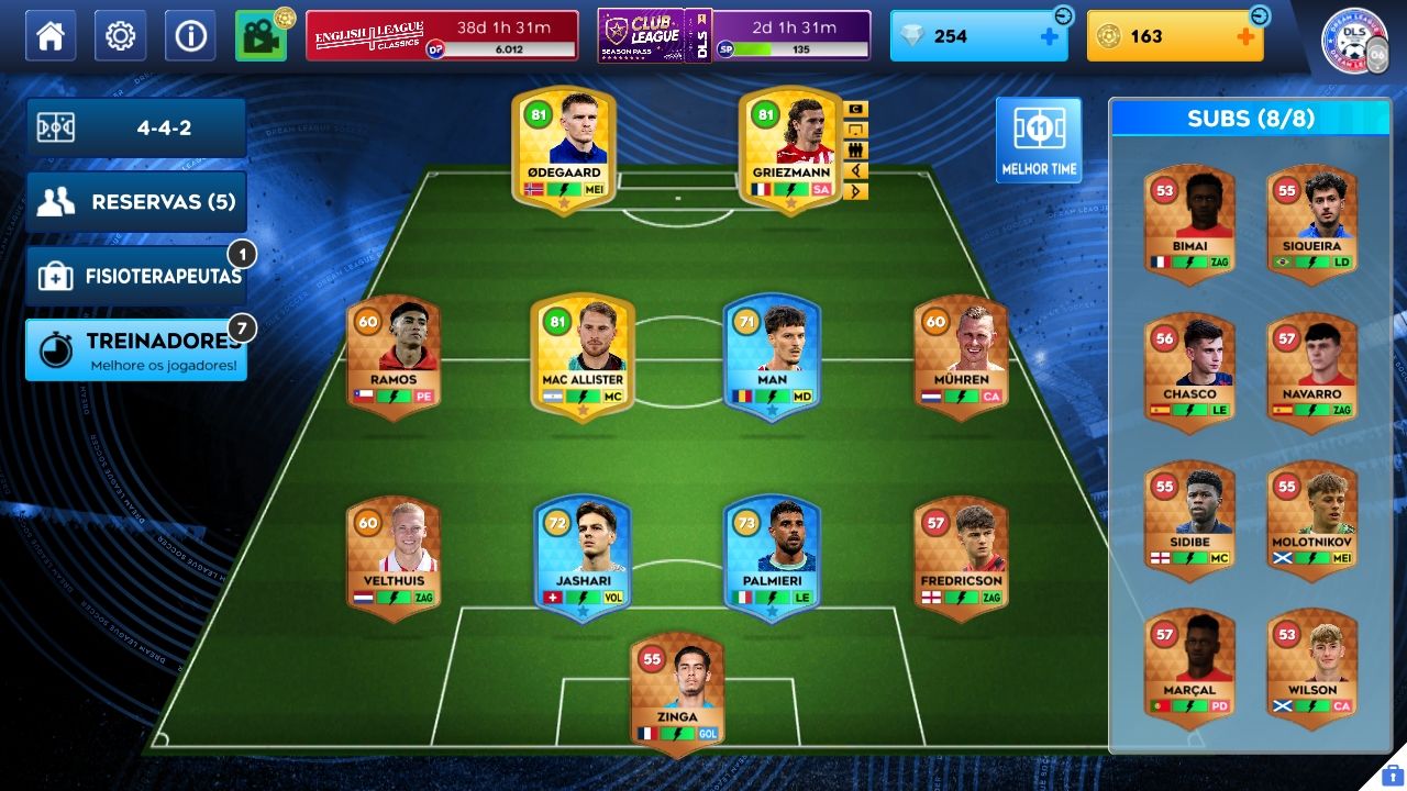 CONTA DE DREAM LEAGUE 26(DLS26) INICIANTE.