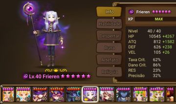 CONTA SUMMONERS WARS FRIEREN DARK COLLAB SERVIDOR GLOBAL