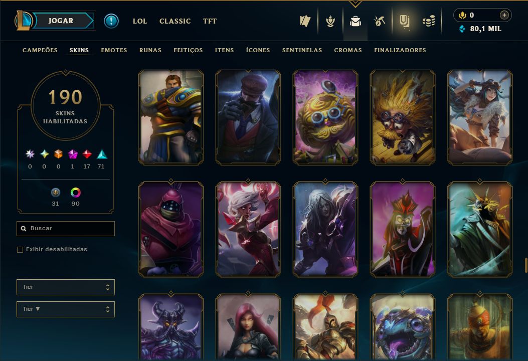 SKIN LENDÁRIA RIVEN EMISSÁRIA + [ CONTA COM 200 SKINS HABILITADAS ] + TROCA NICK