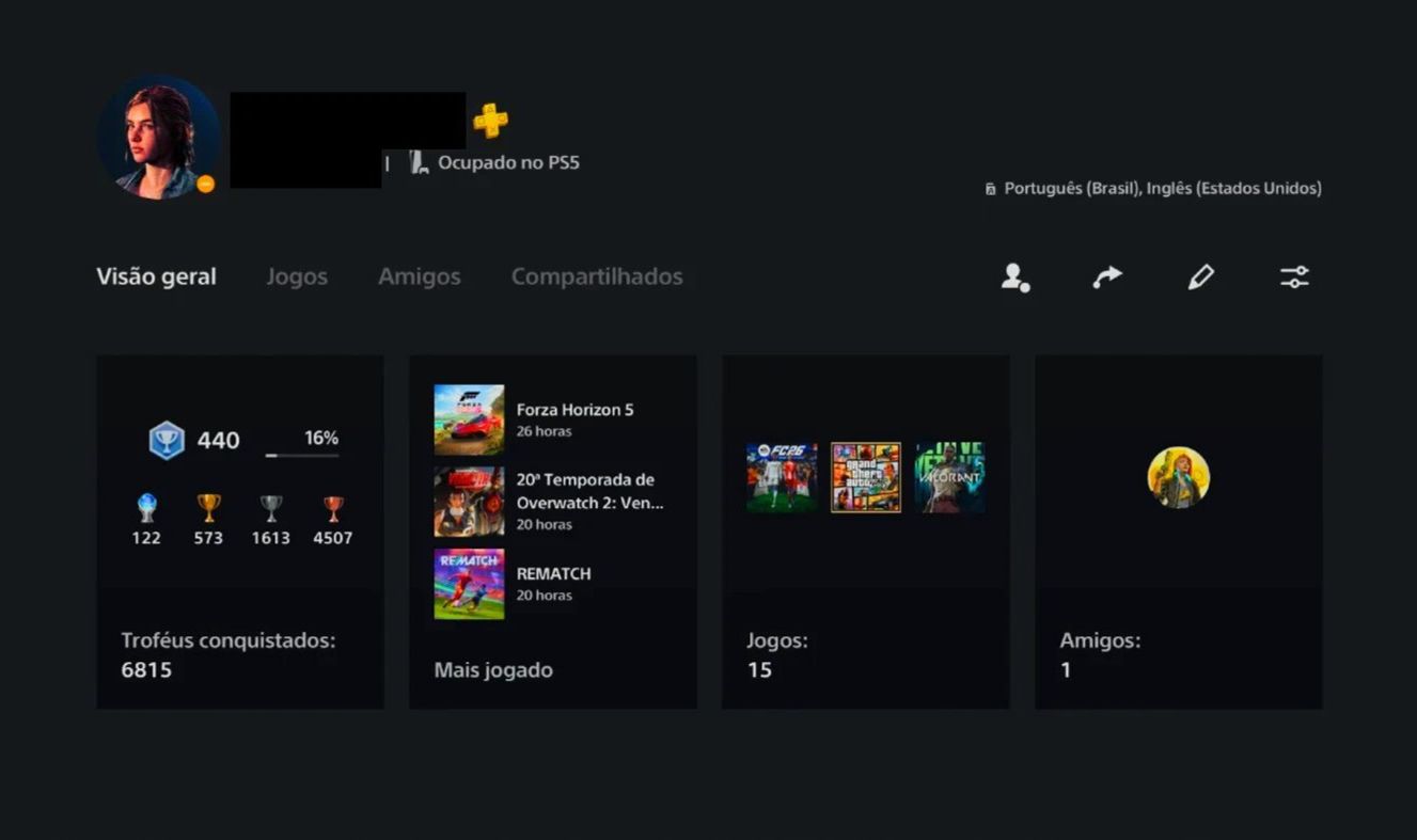CONTA PLAYSTATION 122 PLATINAS! CRIADA EM 2016! COM VÁRIOS JOGOS E FULL ACESSO!