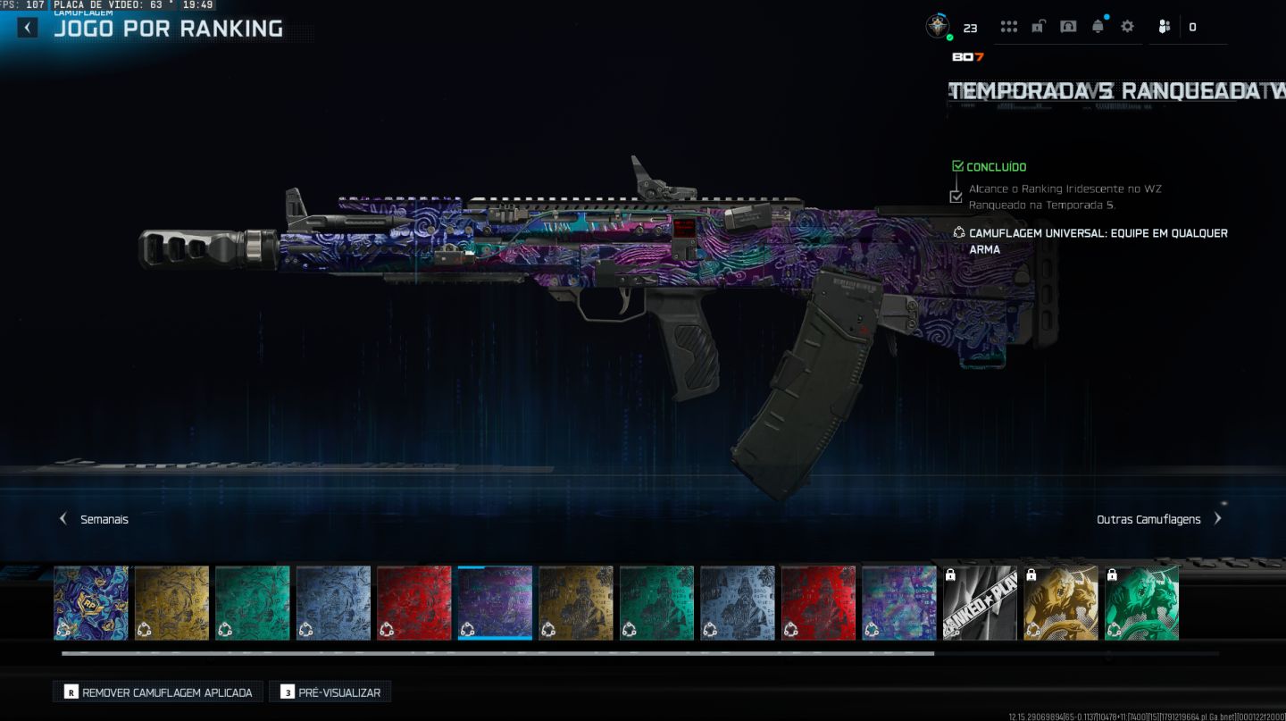 CONTA CALL OF DUTY: WARZONE. IRIDESCENTE O RANK MAIS DIFÍCIL DA TEMPORADA!