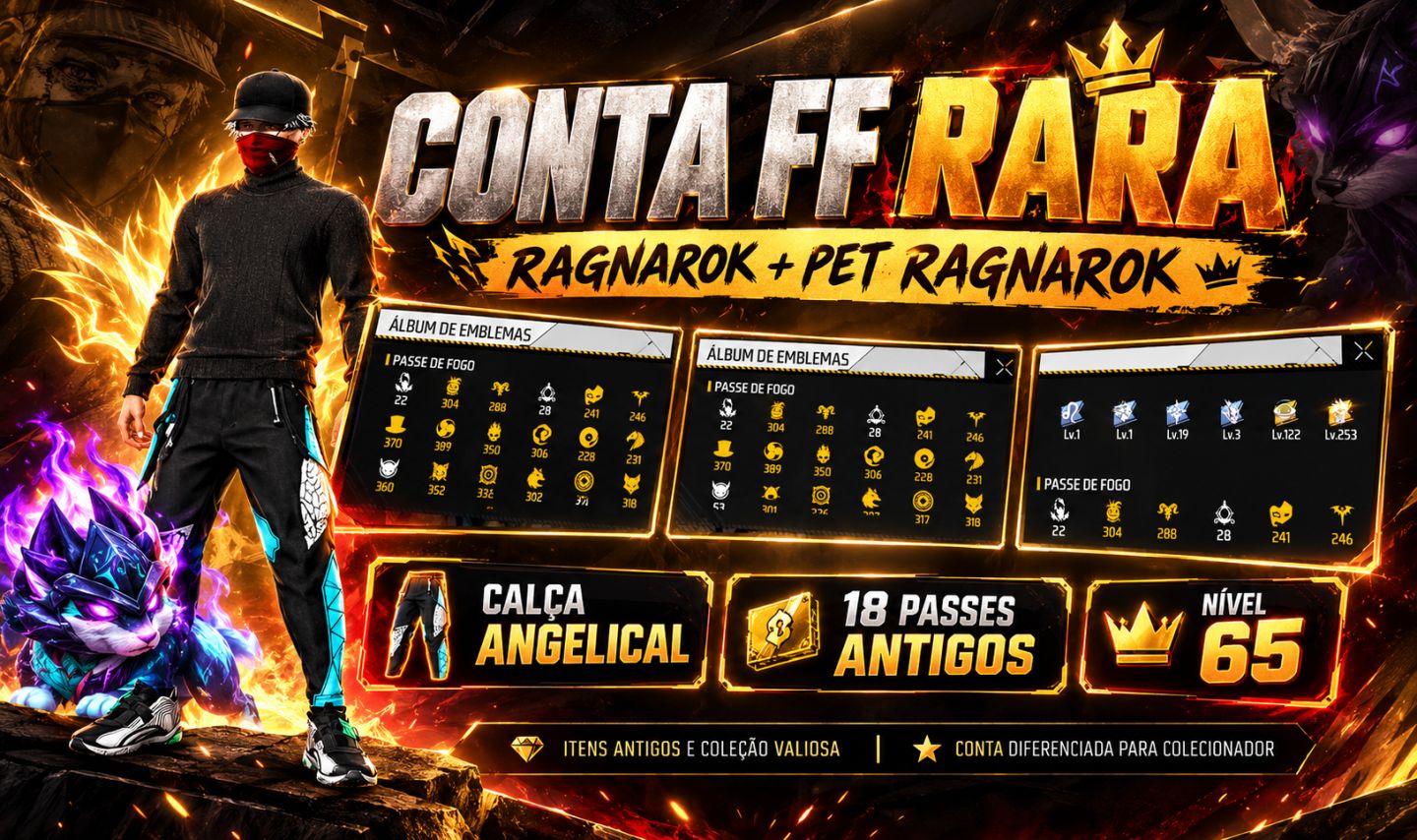 FF LV65 | RAGNAROK + PET RAGNAROK | ANGELICAL | 18 PASSES