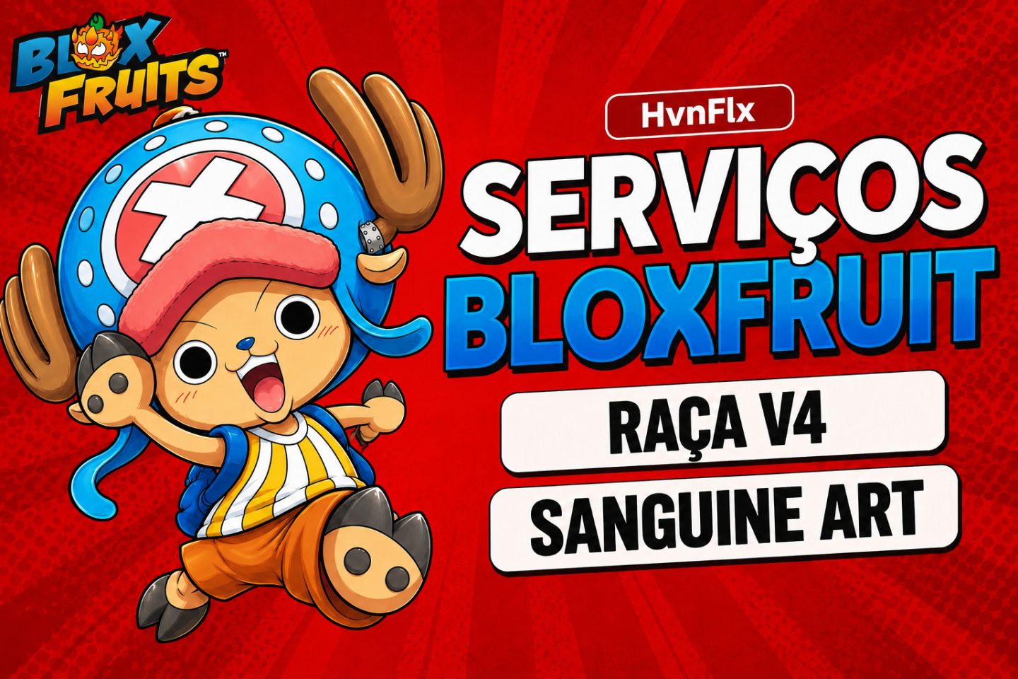 Servicos de bloxfruits draco sanguine-art raca v4 blox fruits nao e conta