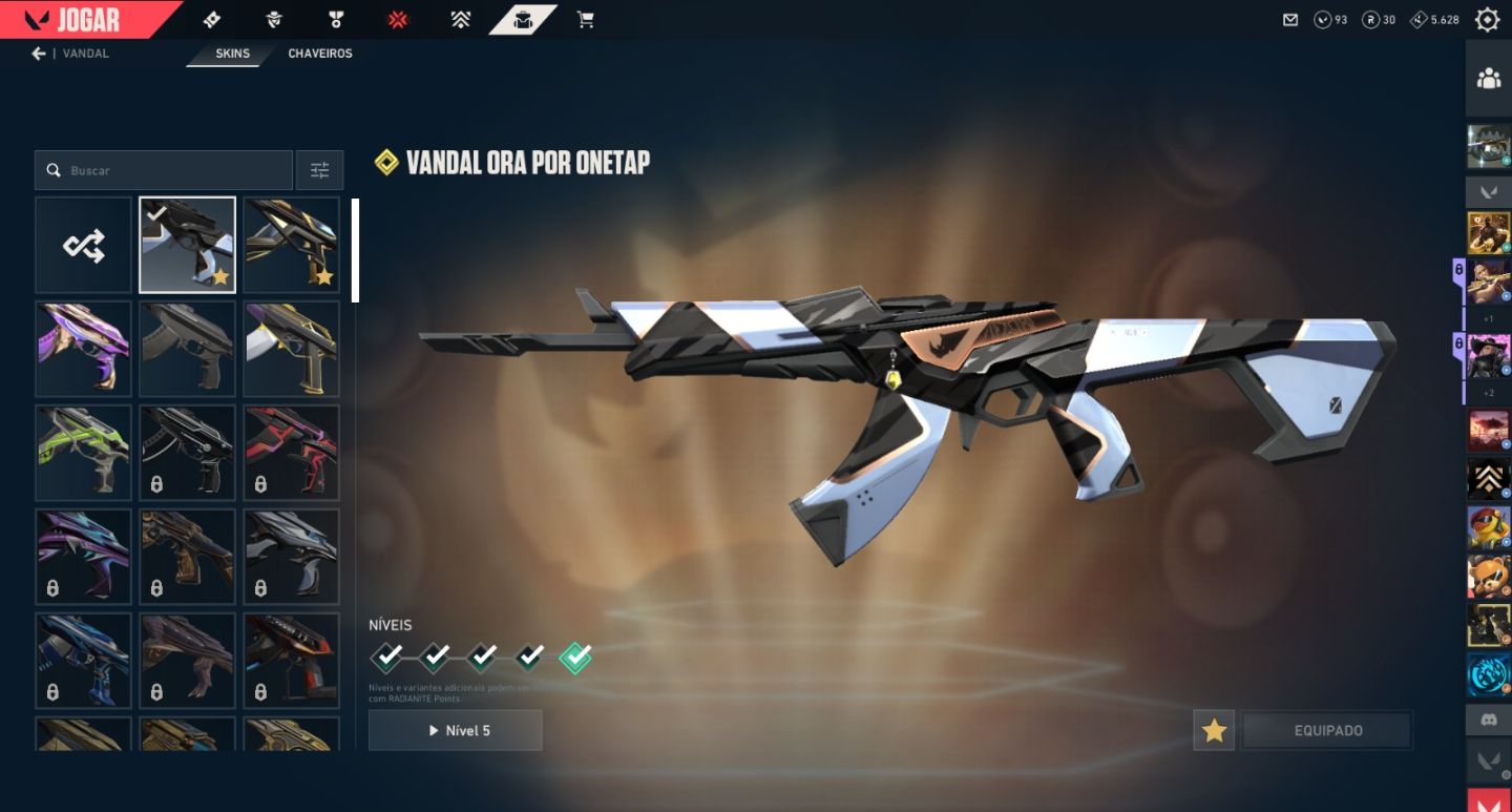 Conta valorant com varias skins inclusive 2 limitadas