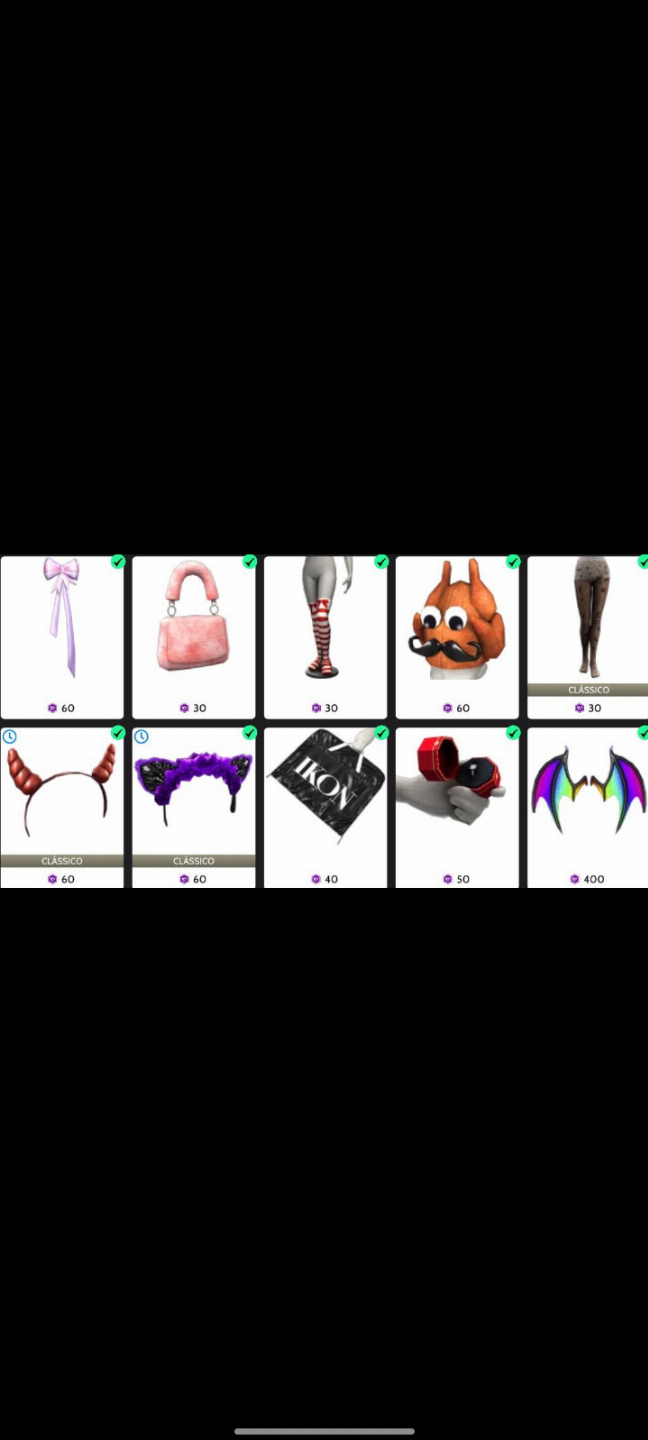 CONTA FEMININA + 1500 + ROUPAS + ITENS RAROS