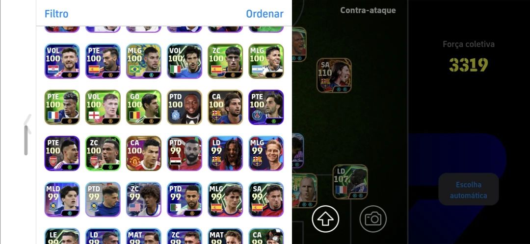 Conta Efootball 3330+ DE FORÇA COLETIVA, KONAMI ID , MESSI 110 E + RAROS