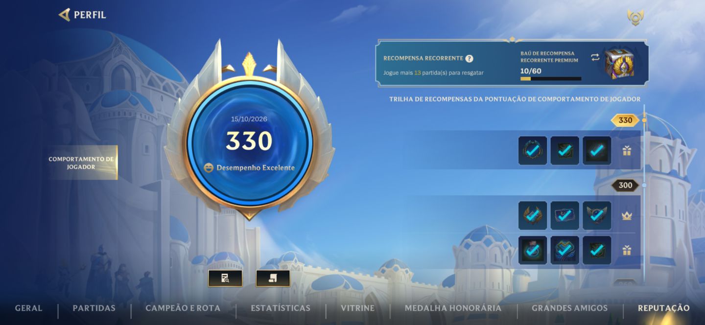 CONTA WILD RIFT EX-GM/ATUAL MESTRE MID E ADC 8 SKINS MITICAS
