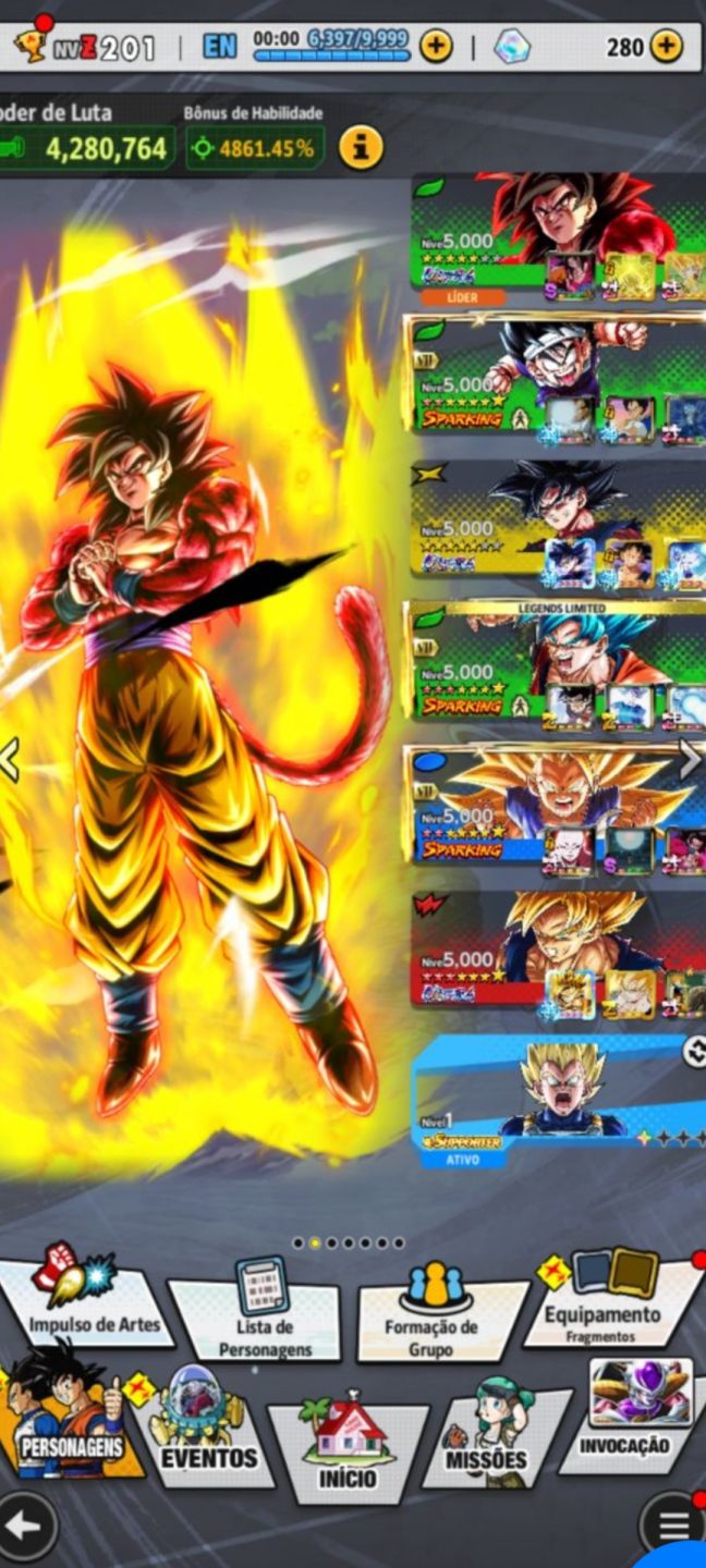 Conta de Dragon Ball Legends