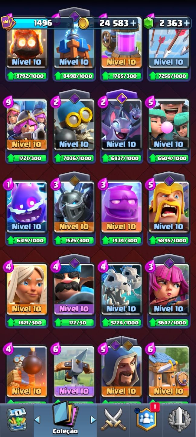 CONTA CLASH ROYALE RARA / CONTA 10 ANOS / 10k TROFÉUS / MUITOS COSMÉTICOS