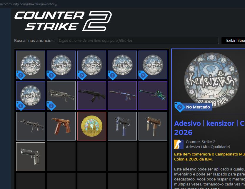 PRIME / 1 MEDALHA / INVENTARIO 50$ / TRUST VERDE