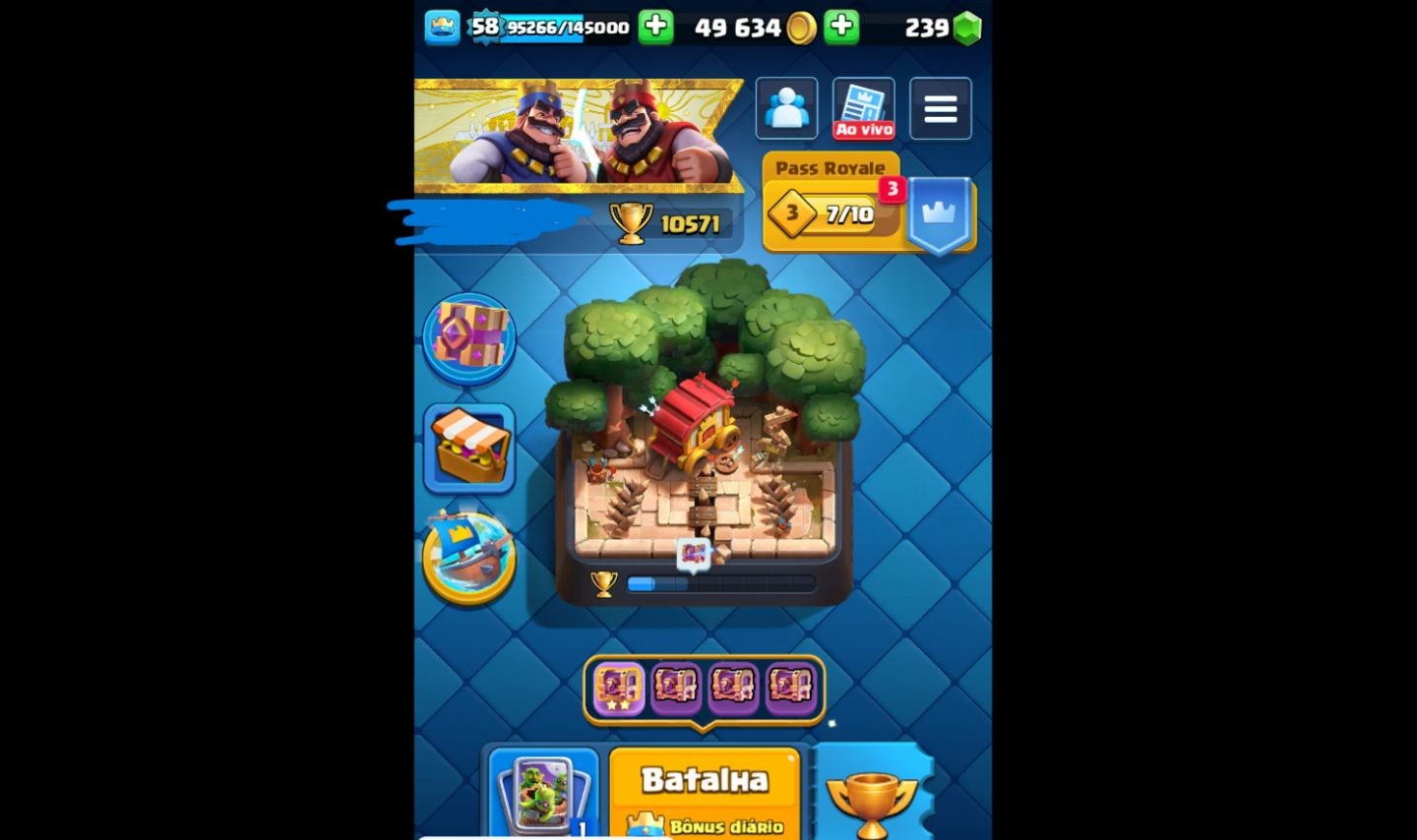 Conta de clash muito avançada com 10500 trofeus muito boa e falou negociavel!!!