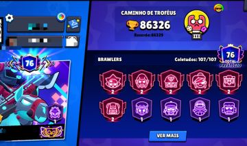 CONTA BRAWL STARS 86K TROFÉUS | MUITAS SKINS | PRO PASS | BRAWL PASS PLUS