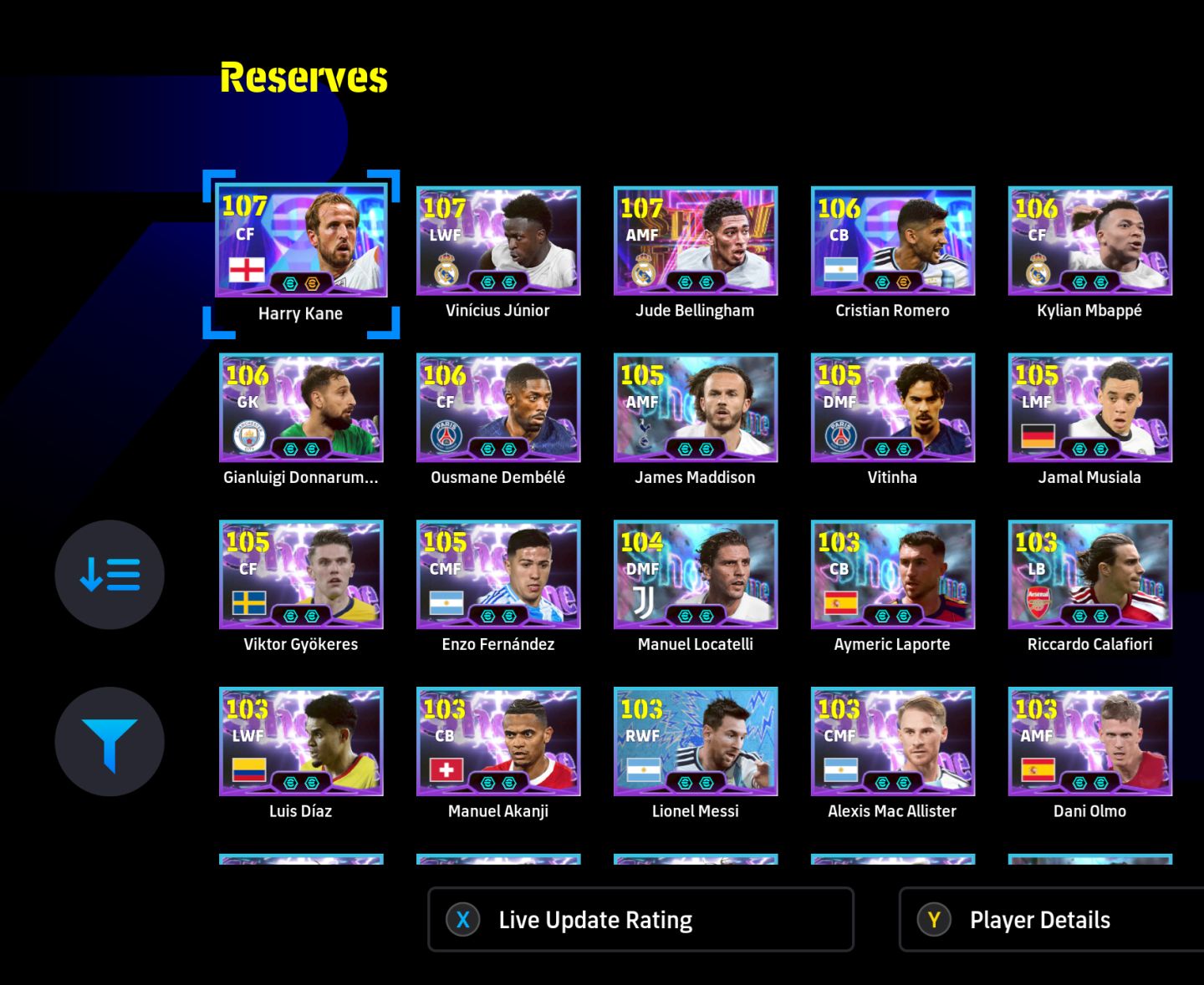 Conta eFootball Xbox / PC Microsoft - 3336 - 8 BigTime + 56 épicos + 35 ShowTime