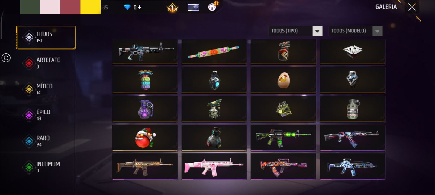 Conta Free fire - Camisa rara do fluxo e parceria Naruto