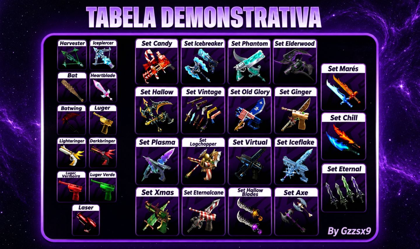 ( Promoção ) - HIGH TIERS, CHROMAS, SETS & GODLYS - MURDER MYSTERY 2 (MM2) !
