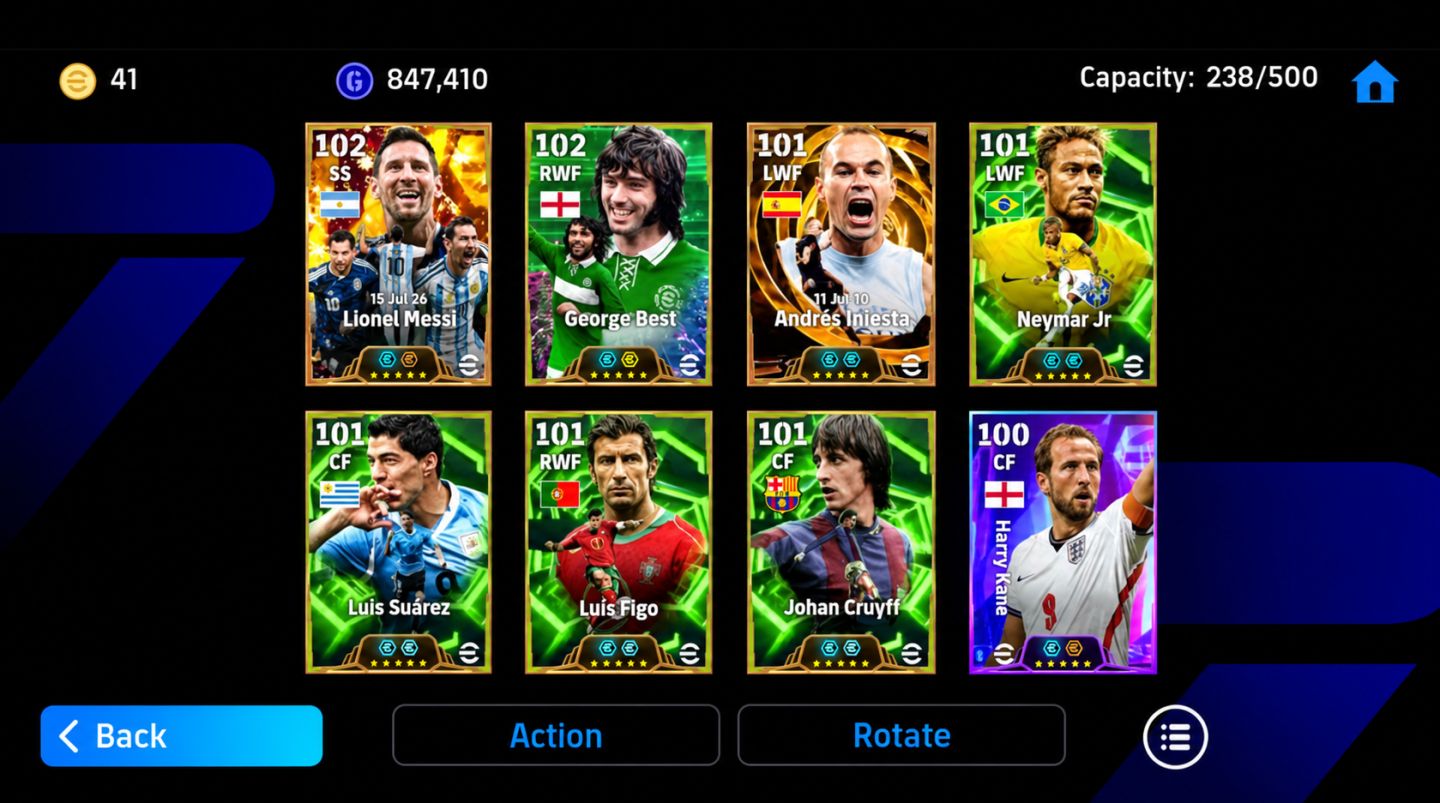 CONTA EFOOTBALL - 3303 OVER - SOMENTE KONAMI ID