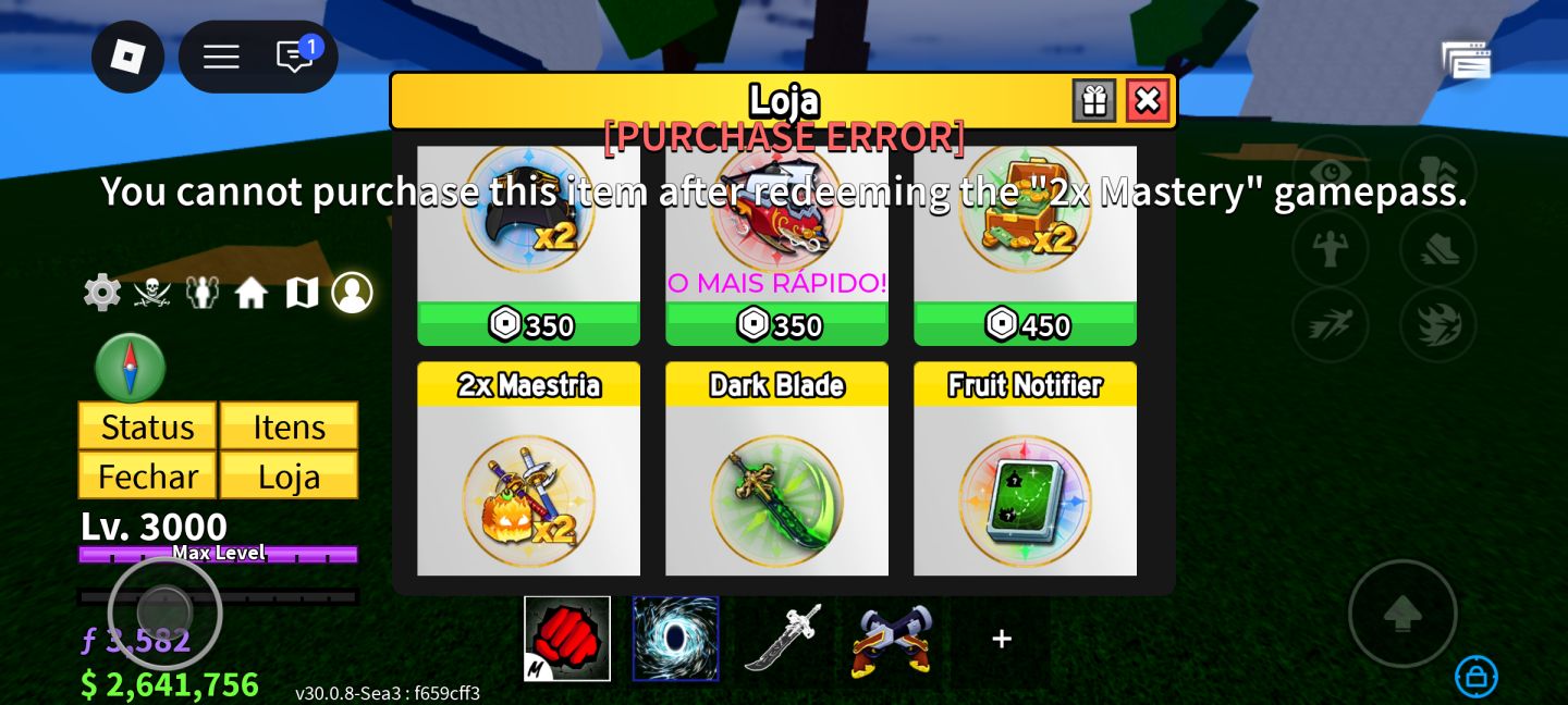CONTA BLOX FRUITS END GAME