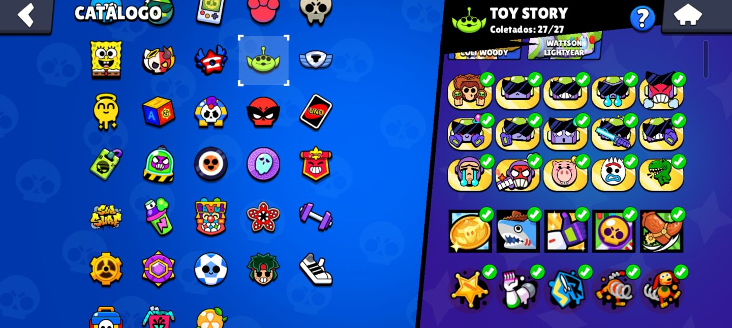 Vende-se conta de brawl stars!! Skins de passe, criada 2019, 33k troféus