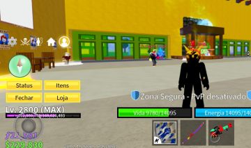 BLOX FRUITS LVL MAX 2800 + GODHUMAN + YAMA + 4 MÍTICAS ALEATÓRIAS