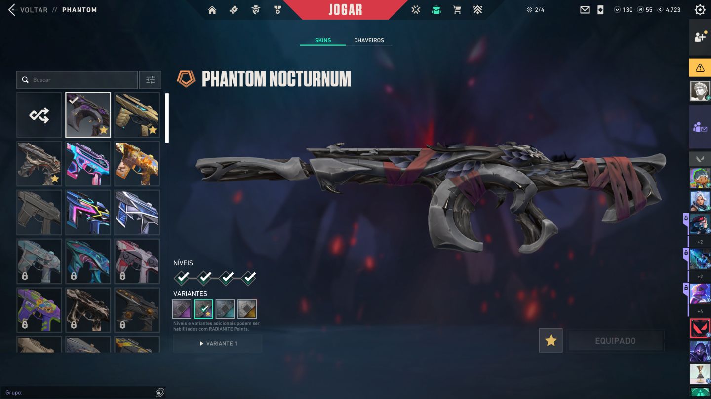 Conta Valorant 1700R$ Gastos, 11 Skins Vandal, 2 Faca, 1 Op, 3 Phantom, 1 Ghost