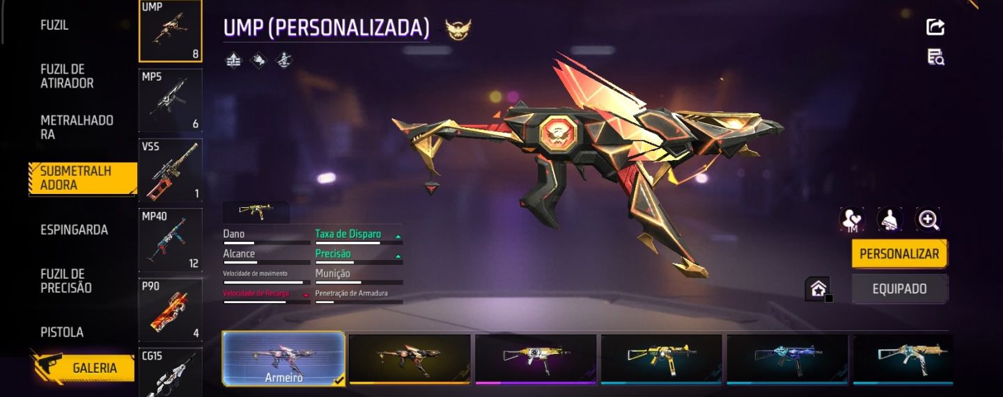 FREE FIRE LV 57 | 12.668 OUROS | 1.288 CURTIDAS | CONTA COMPLETA