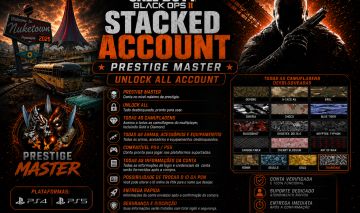 COD BO2 CONTA UNLOCK ALL PRESTIGIO MASTER / CALL OF DUTY BLACK OPS 2