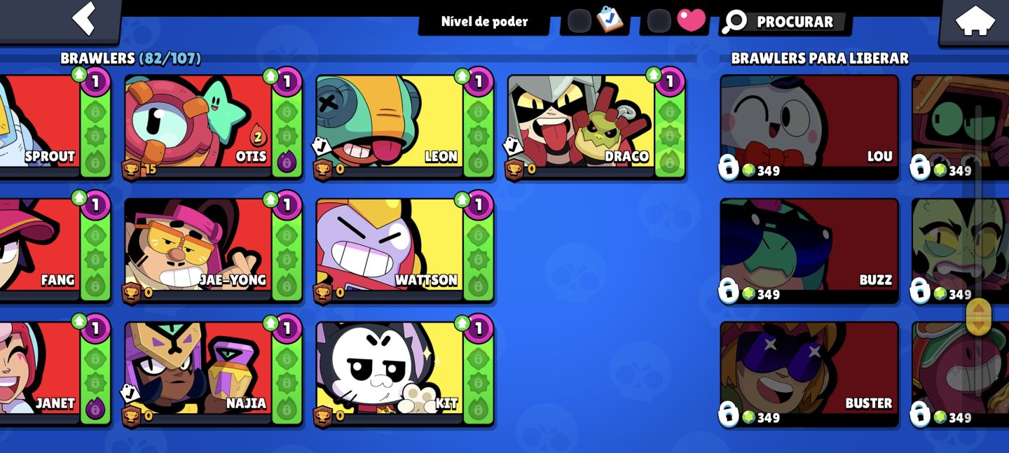CONTA BRAWL STARS 23.064 TROFÉUS | 82/107 BRAWLERS