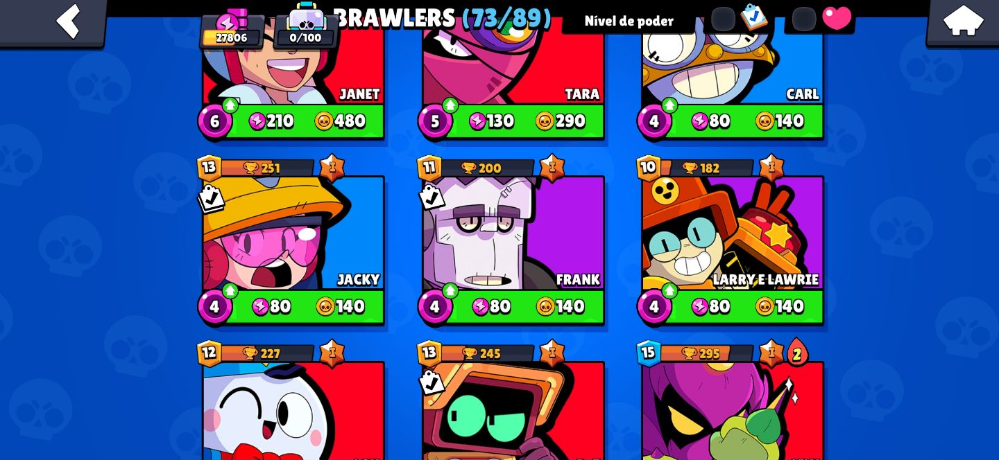 |MUITO UPADA| Conta Braw Stars 27800 Trofeus Muitos brawler lvl max