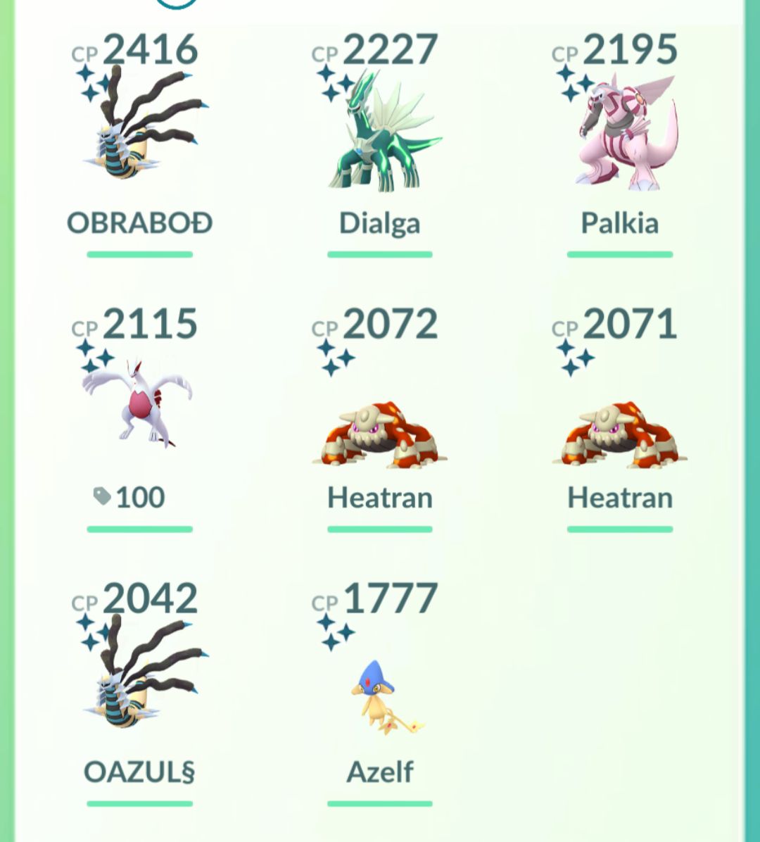 Pokemons Shiny/Lendario/Evento