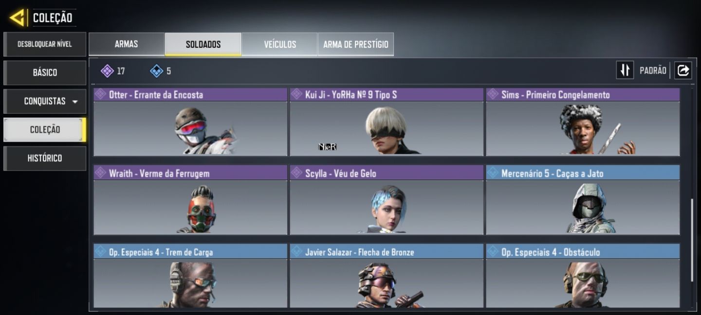 Conta feminina Call of duty
