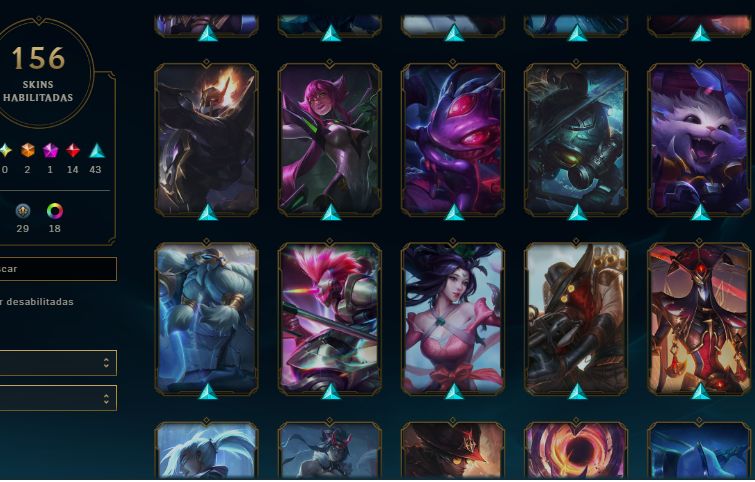 Conta gold / mmr bom / full acesso 150 skins +