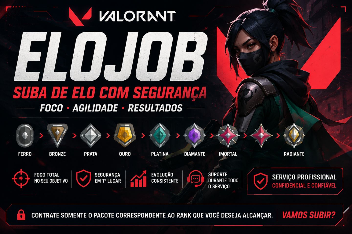 VALORANT RANK UP | ELOJOB PROFISSIONAL | SEU ELO NAS ALTURAS