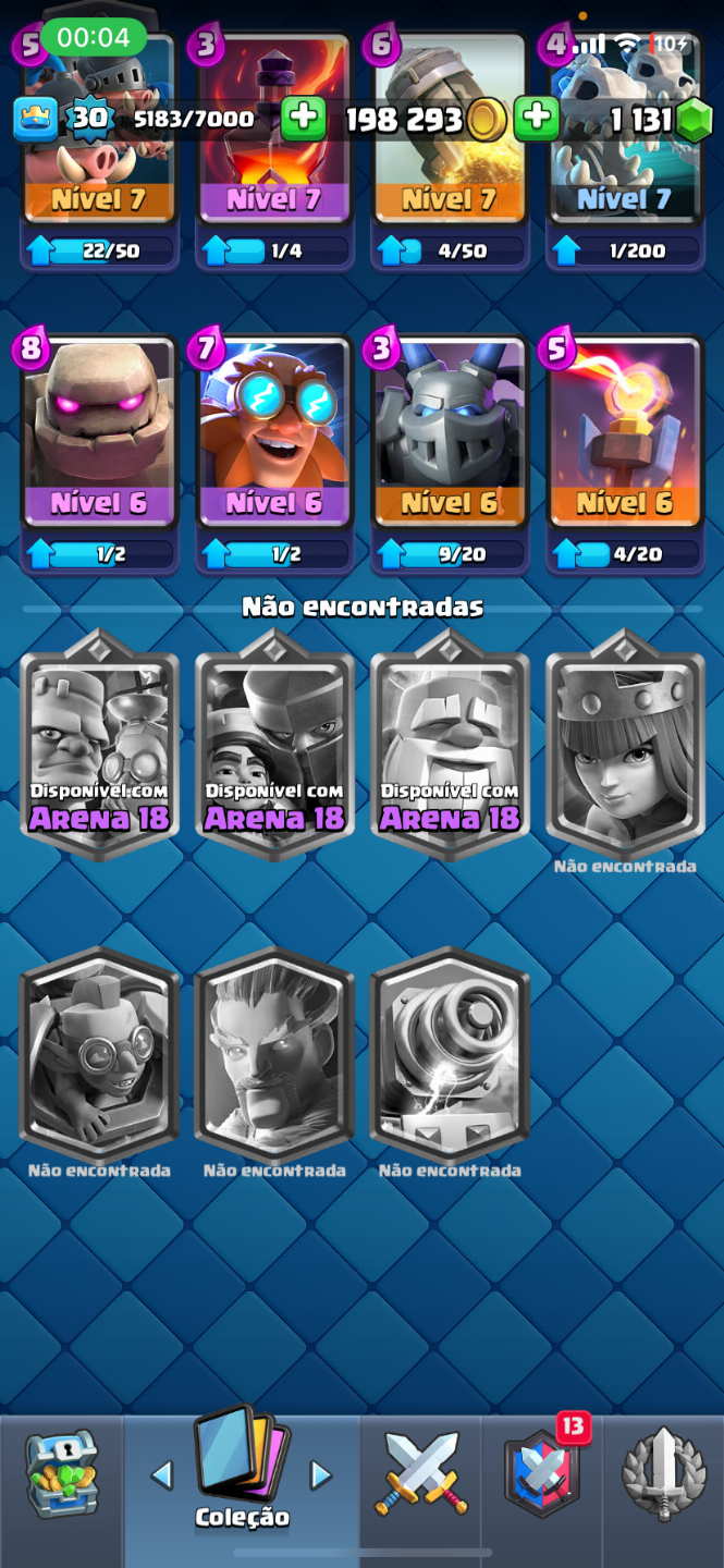Conta no Clash Royale com 9000 Troféu