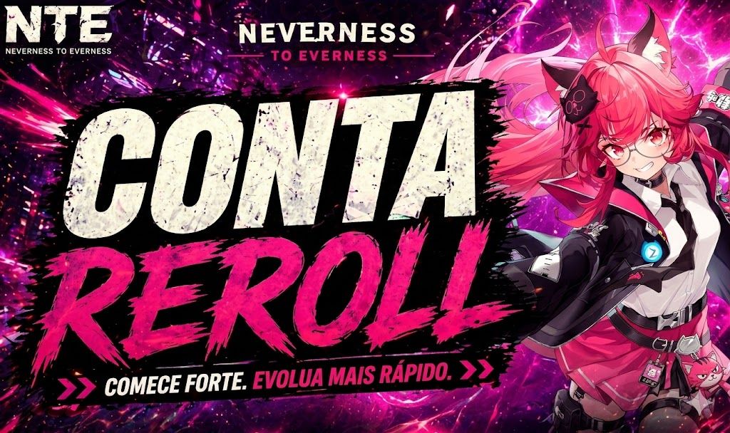 Contas NTE reroll com personagens e itens selecionados