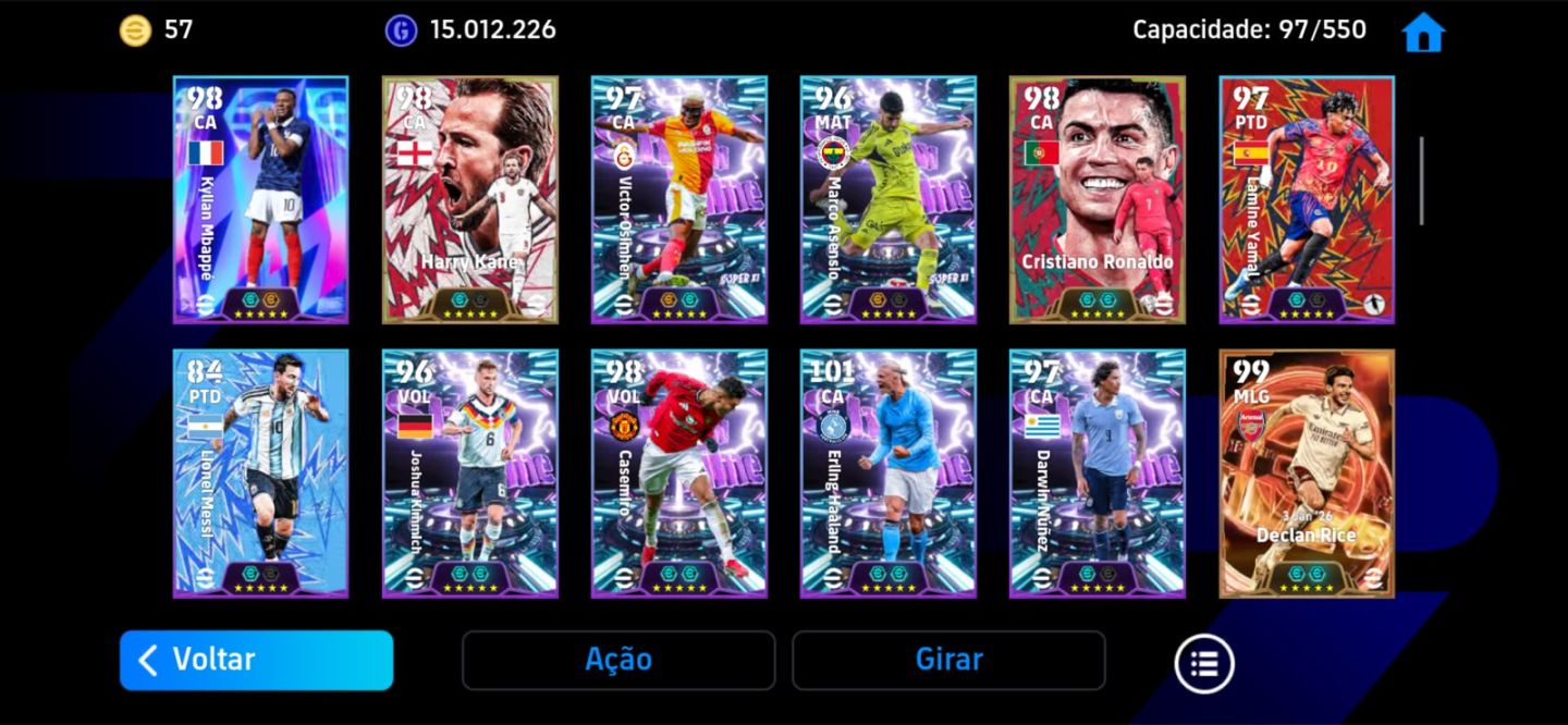 Conta FULL, efootball mobile, vários épicos, vem negociar
