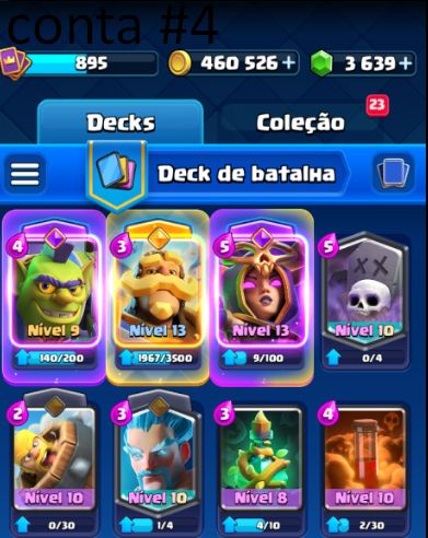 CONTAS CLASH ROYALE! desapego