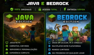 (SUPER PROMOÇÃO) MINECRAFT FULL ACESSO, JAVA E BEDROCK