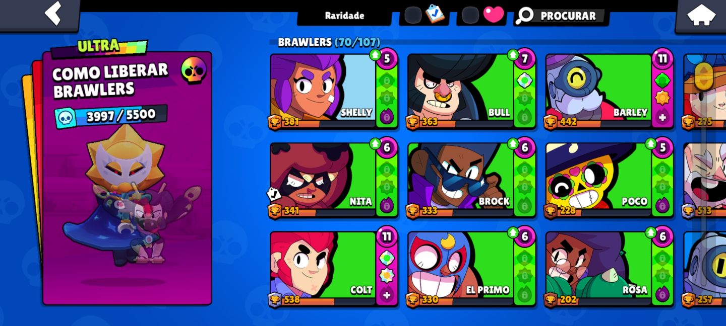 OFERTA!!!! Conta de brawl stars totalmente sua, conta com 18k, mais informações