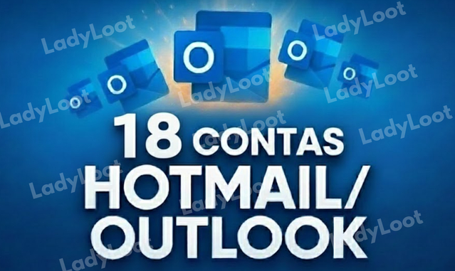 20x CONTAS EMAIL OUTLOOK/HOTMAIL NOVO (ALTA QUALIDADE) SEM SMS