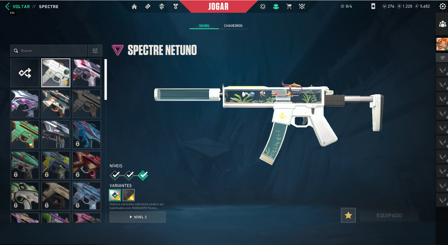 CONTA VALORANT COM 1198,60 GASTO EM SKINS